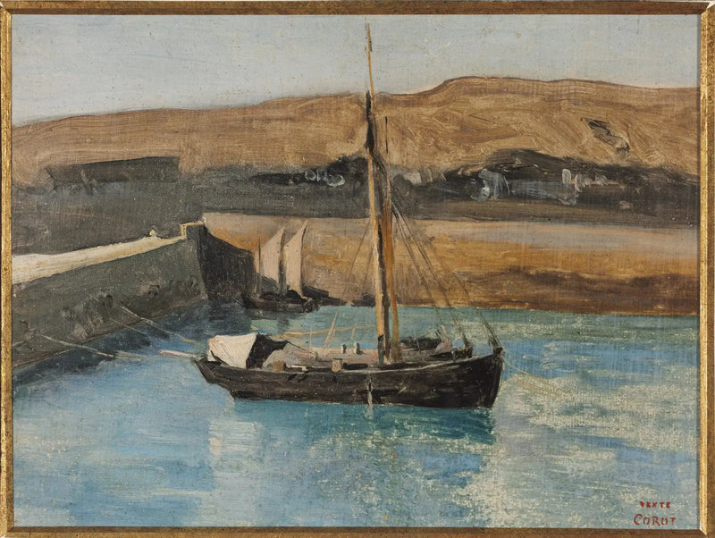 Honfleur, ein schwimmender Hafen - Jean-Baptiste Camille Corot