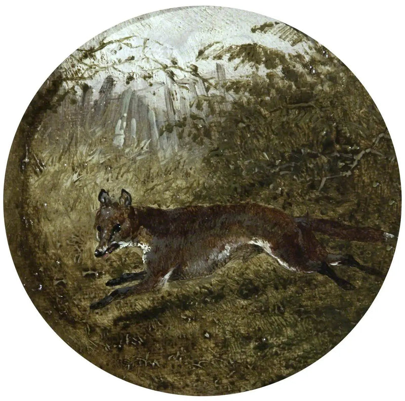 Acht kreisförmige Jagdszenen auf Fuchs: die Flucht des Fuchses - John Frederick Herring, Sr.