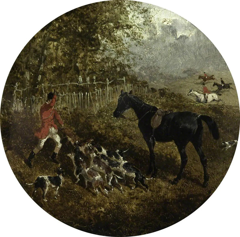 Acht kreisförmige Jagdszenen auf Fuchs: Der Tod - John Frederick Herring, Sr.