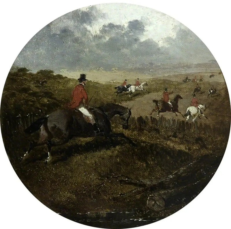 Acht kreisförmige Szenen der Fuchsjagd: die Hunde heulen aus vollem Hals, gefolgt vom Feld - John Frederick Herring, Sr.