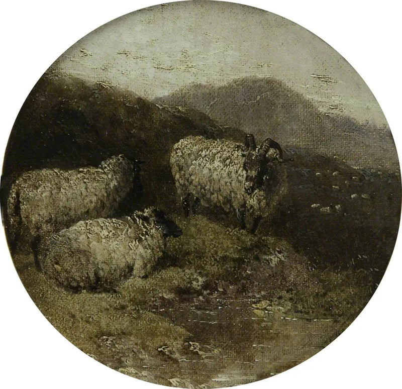 Acht kreisförmige Bauernhofszenen: die Schafe - John Frederick Herring, Sr.