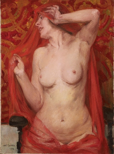Humeur en rouge - Lovis Corinth image 1 copie de tableau peinte à la main