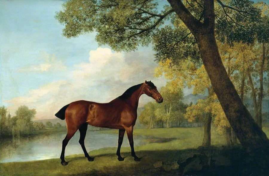 Hunter am Ufer eines Sees - George Stubbs
