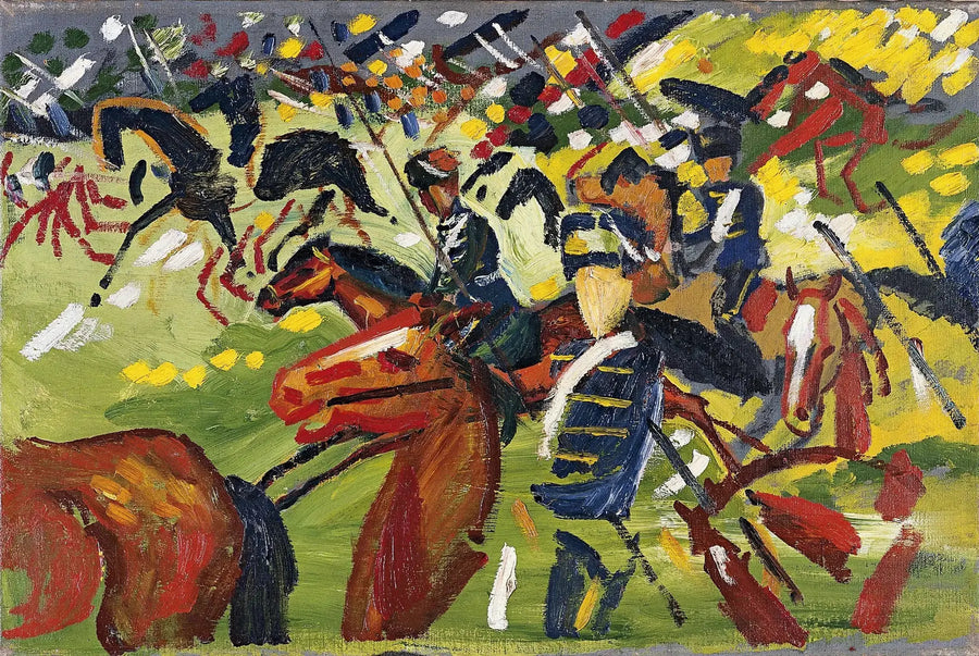 Husaren im Einsatz - August Macke
