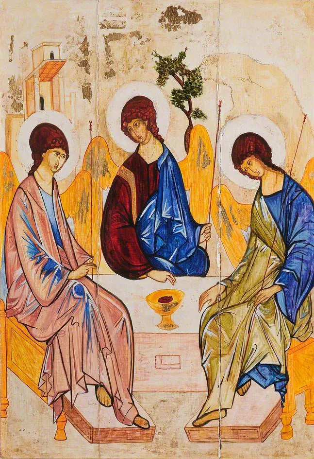 Ikone der Dreifaltigkeit des Alten Testaments (Abrahams Gastfreundschaft) - Andrej Rubljow