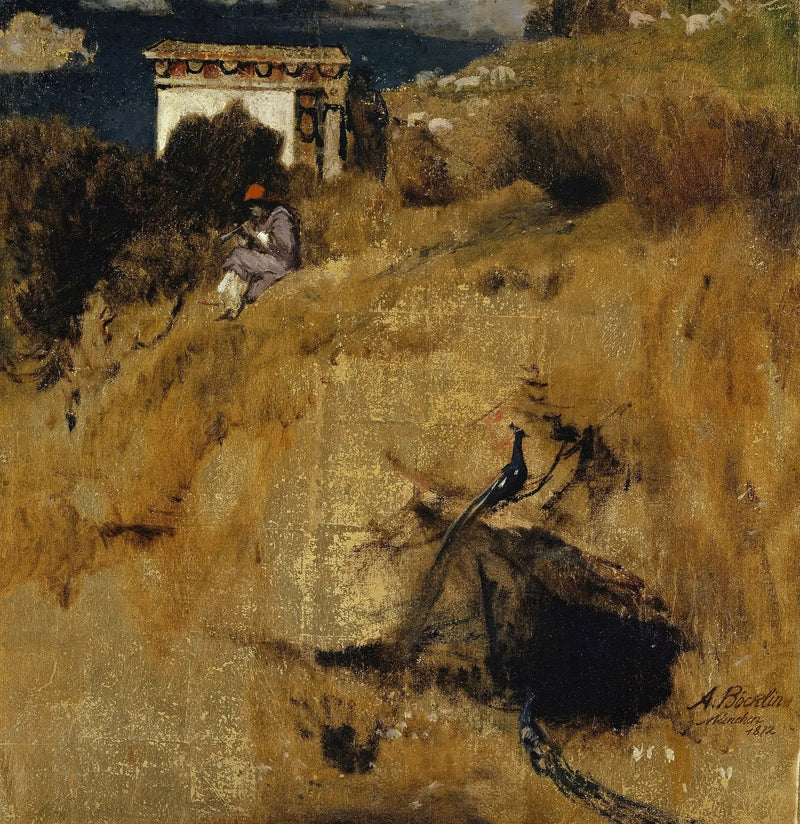 Idylle (Fragment eines Paravents) - Arnold Böcklin