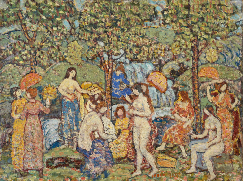 Idylle - Maurice Prendergast image 1 copie peinte à la main à l’huile