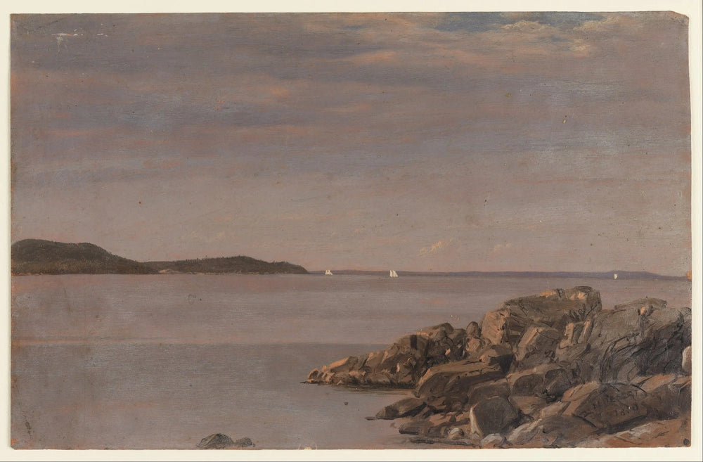 Île des Monts Déserts, côte du Maine - Frederic Edwin Church image 1 reproduction artisanale de tableau