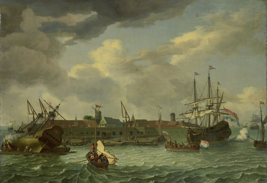 L'île d'Onrust près de Batavia - Abraham Storck