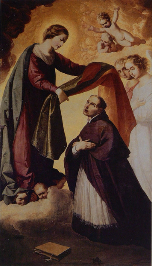 Anordnung des Chasuble für den heiligen Ildephonsus - Francisco de Zurbarán