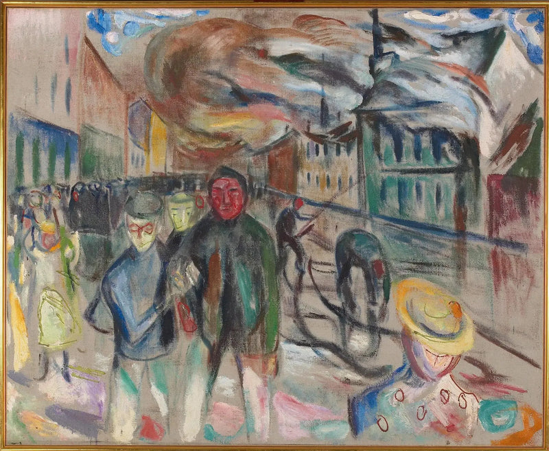 Brand in Grønland - Edvard Munch