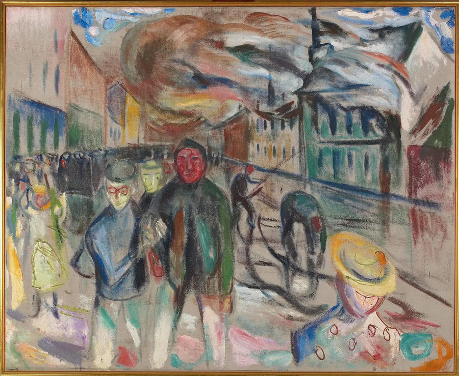Brand in Grønland - Edvard Munch