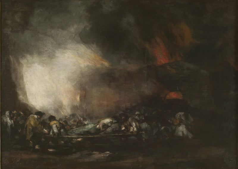 Brand eines Krankenhauses - Francisco de Goya