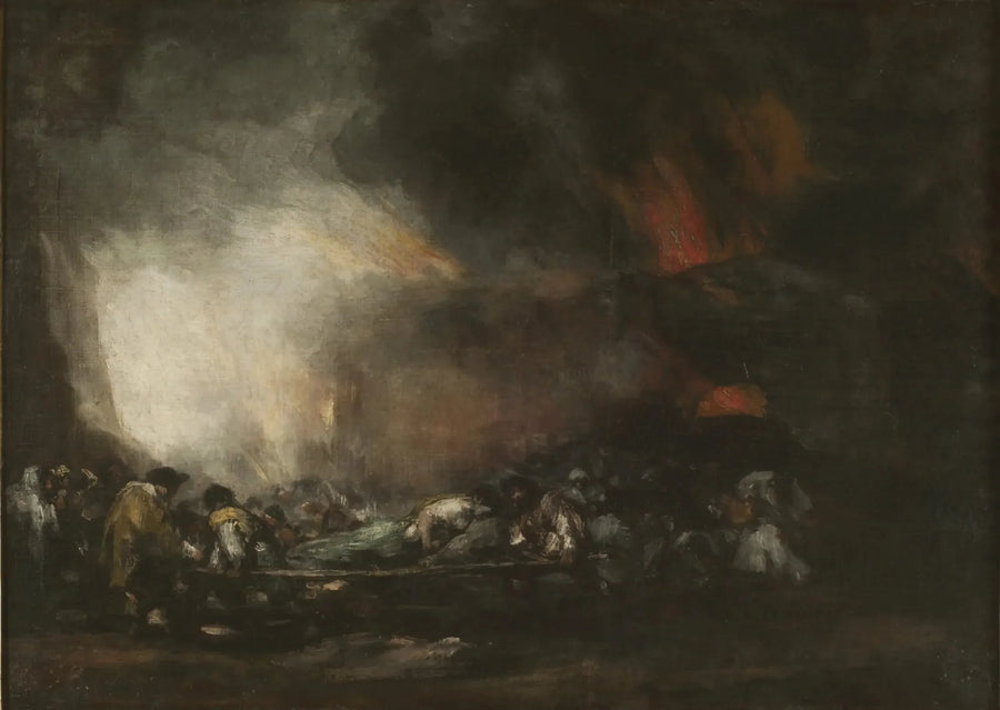 Brand eines Krankenhauses - Francisco de Goya