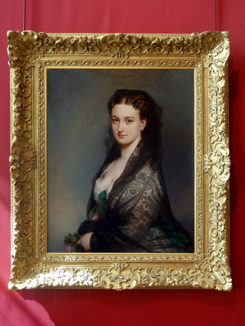 Unbekannte mit Mantilla - Franz Xaver Winterhalter