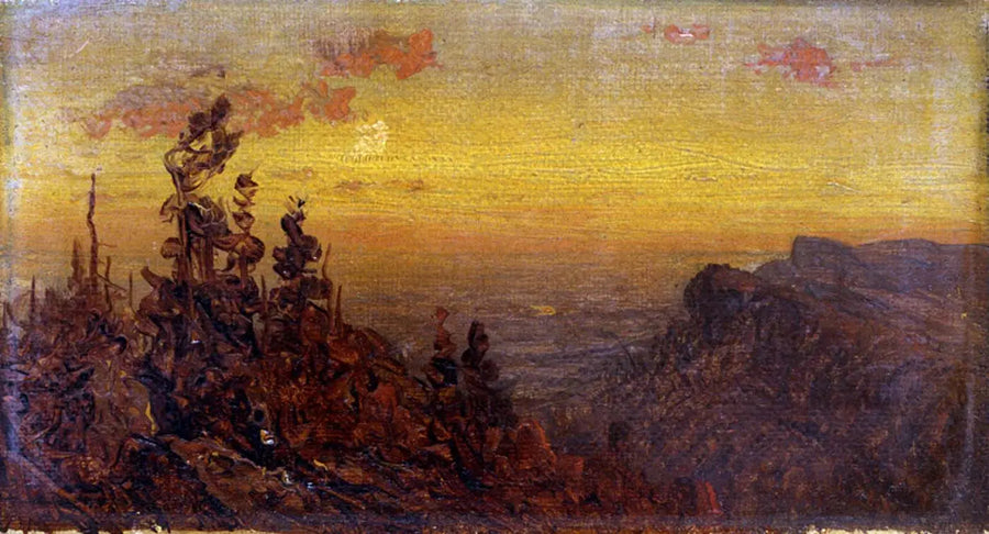 Indische Lagerfeuer - Mondaufgang - Sanford Robinson Gifford