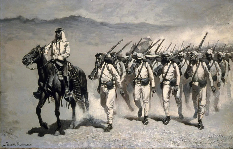 Mexikanische Infanterie „Im Schritt“ - Frederic Remington