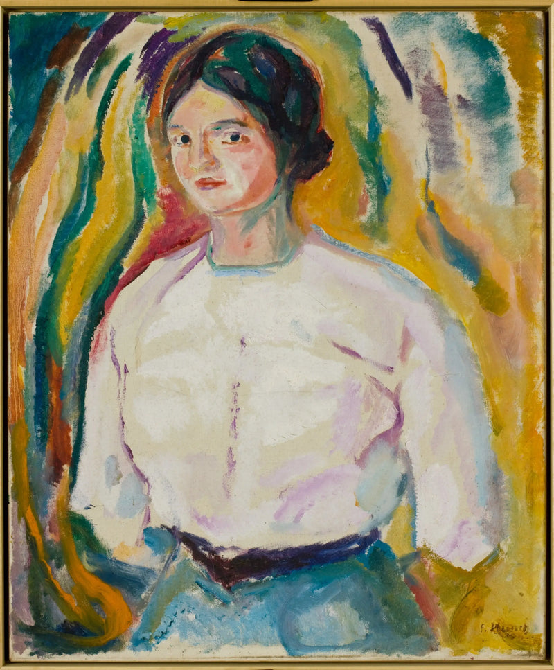 Ingeborg mit ihren Händen hinter dem Rücken - Edvard Munch
