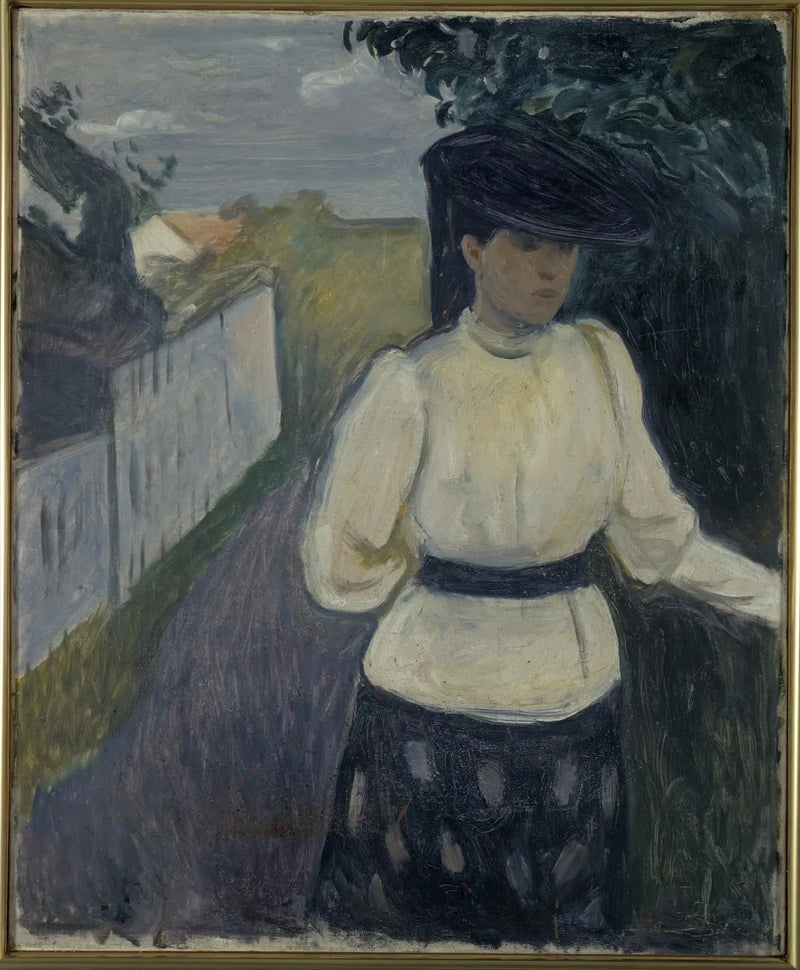 Inger in einem weißen Kittel - Edvard Munch