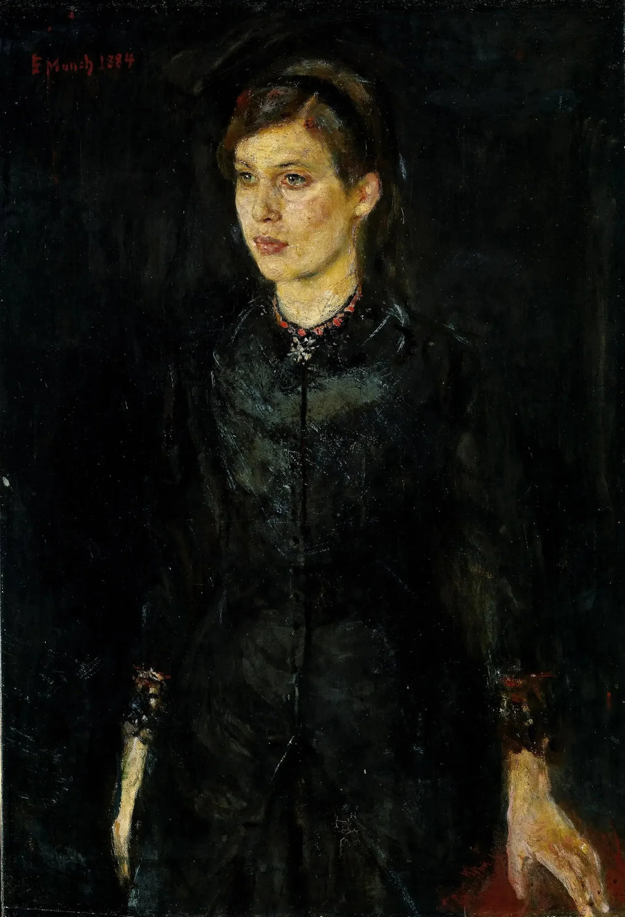 Inger Munch in Schwarz - Edvard Munch