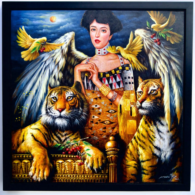 Inspiration von Adele Bloch-Bauer | 80 x 80 cm