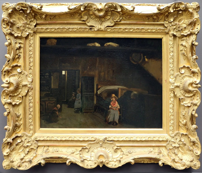 Innenraum im Mas Bilier, près de Limoges - Jean-Baptiste Camille Corot