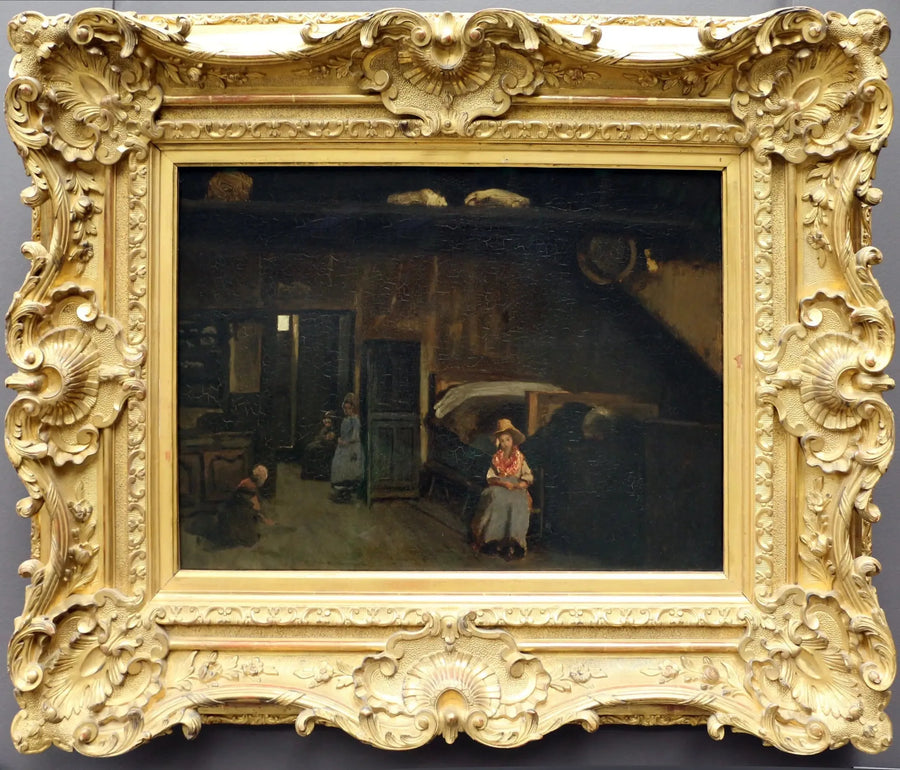 Innenraum im Mas Bilier, près de Limoges - Jean-Baptiste Camille Corot