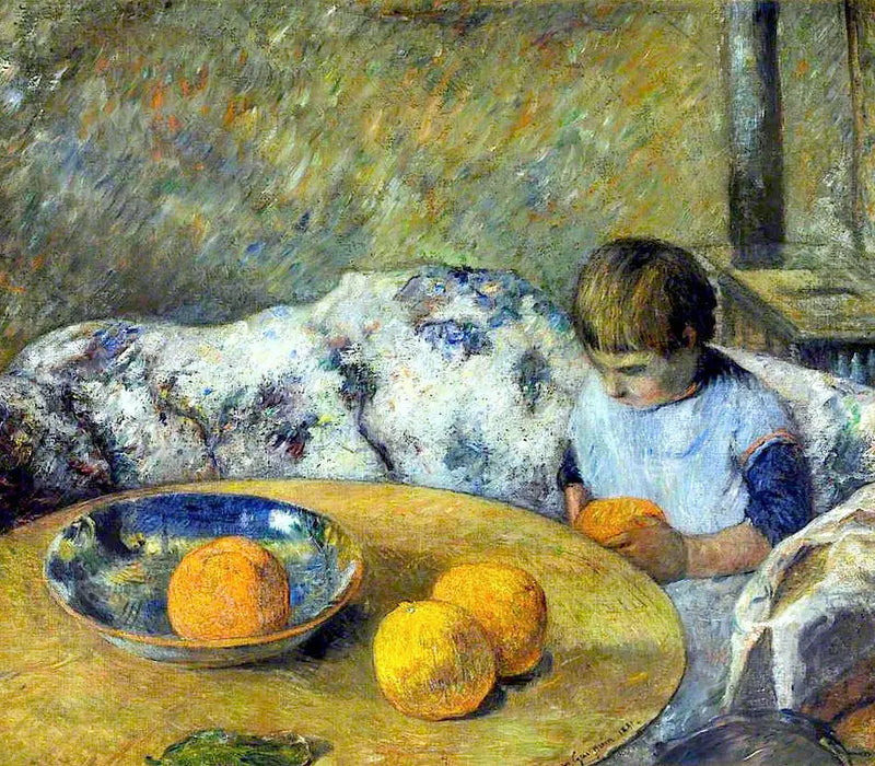 Innenraum mit Aline Gauguin - Paul Gauguin