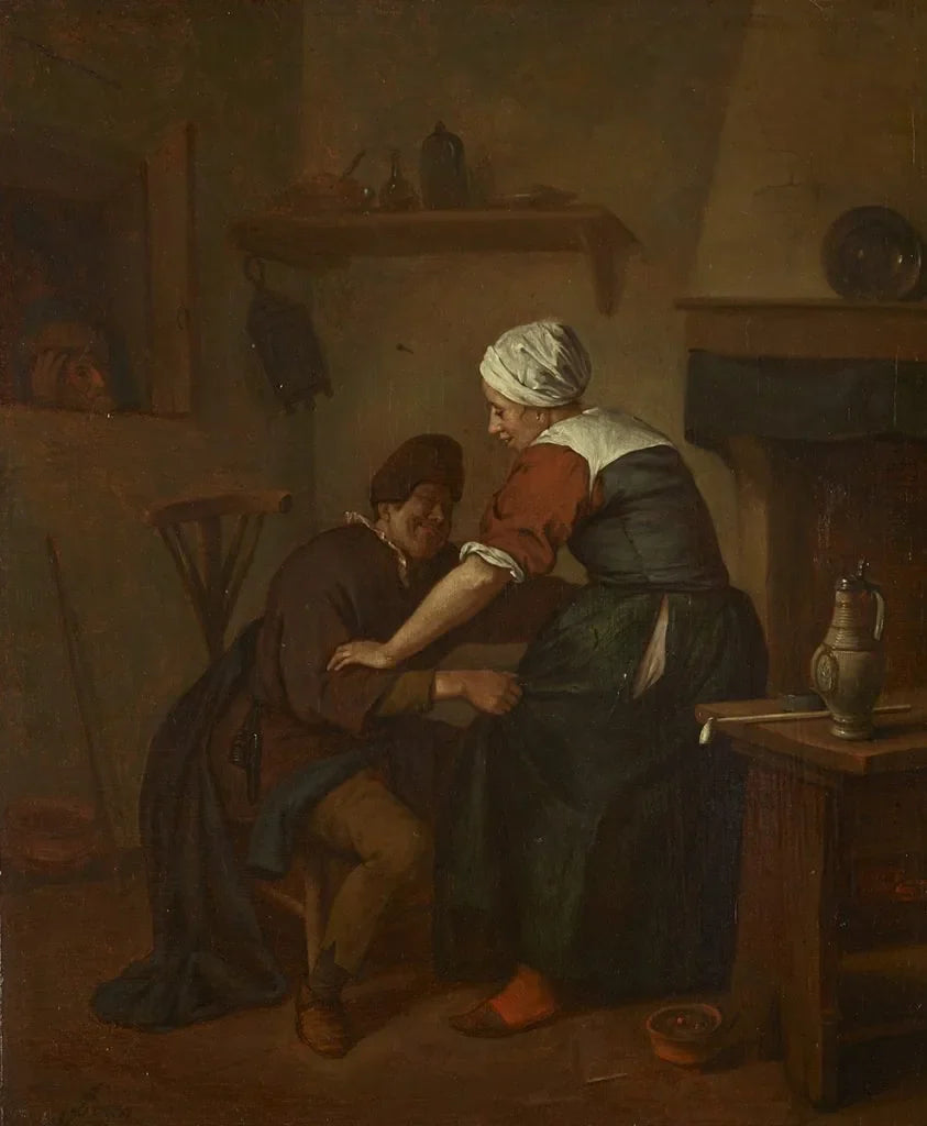 Intérieur avec figures - Jan Steen image 1 reproduction de peinture à l’huile