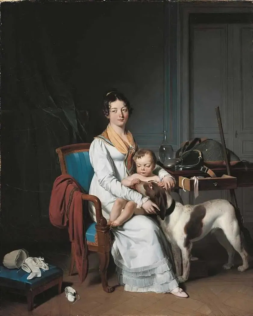 Innenraum mit Mutter und Kind - Louis-Léopold Boilly