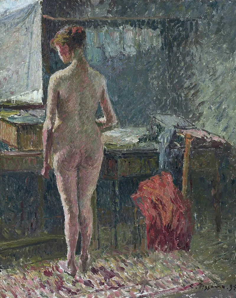 Innenraum mit Rückenakt - Camille Pissarro