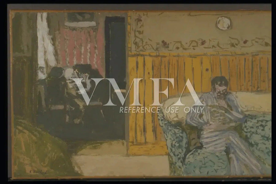 Interieur mit einem Mann beim Lesen - Édouard Vuillard