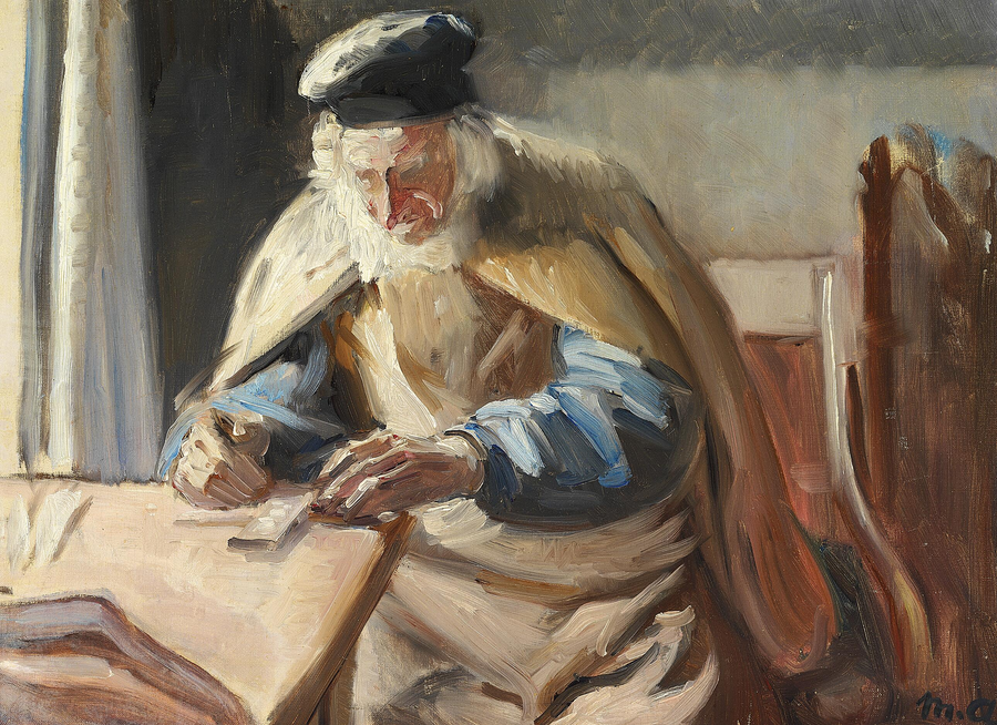 Interieur mit einem alten Mann. – Michael Peter Ancher