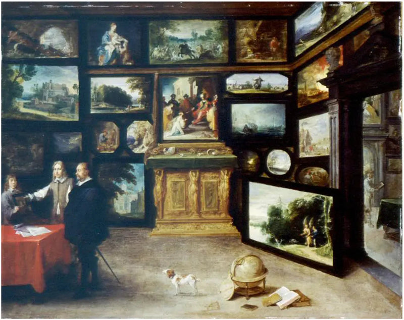 Innenansicht einer Galeriewand - David Teniers der Jüngere
