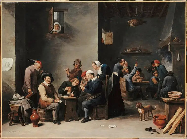 Interieur eines Kabaretts. La Partie de cartes - David Teniers le Jeune