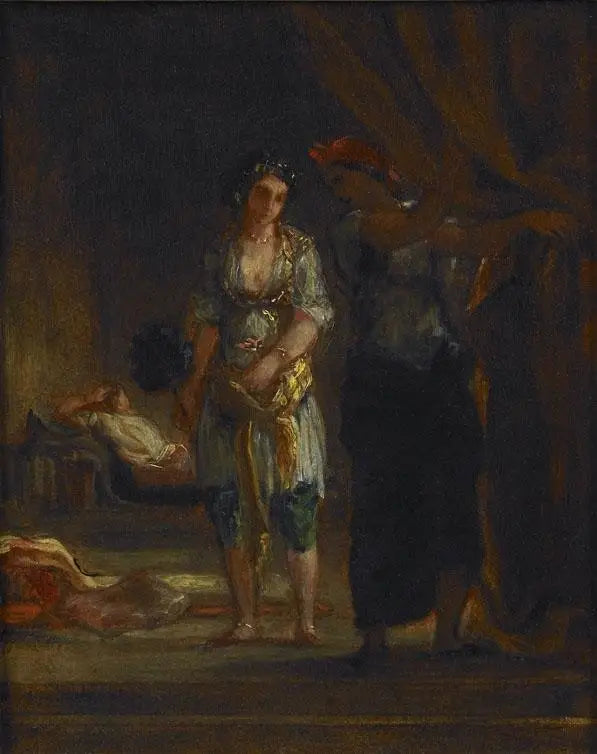 Innenansicht eines Harems in Oran - Eugène Delacroix