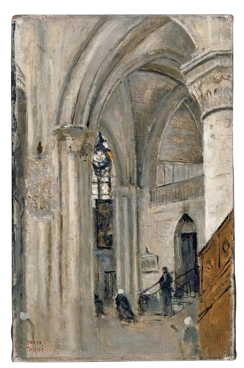 Innenansicht der Kirche von Mantes - Jean-Baptiste Camille Corot