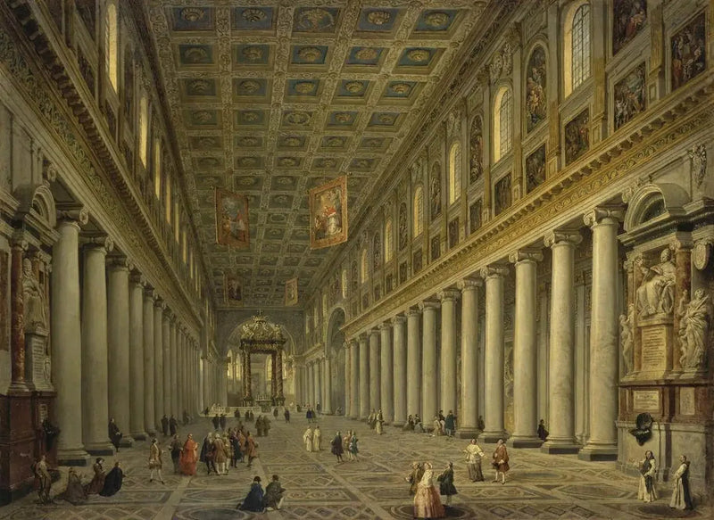 Innenansicht der Basilika Santa Maria Maggiore in Rom - Giovanni Paolo Panini
