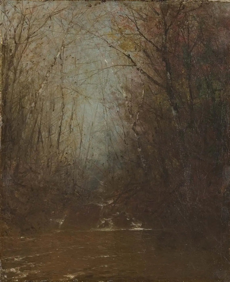 Inneres des Waldes mit Bach - John Frederick Kensett