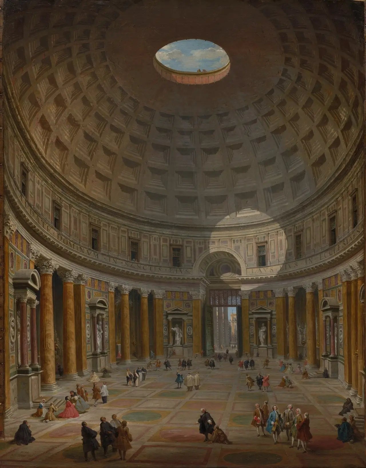 Intérieur du Panthéon, Rome - Giovanni Paolo Panini image 1 copie de tableau peinte à la main