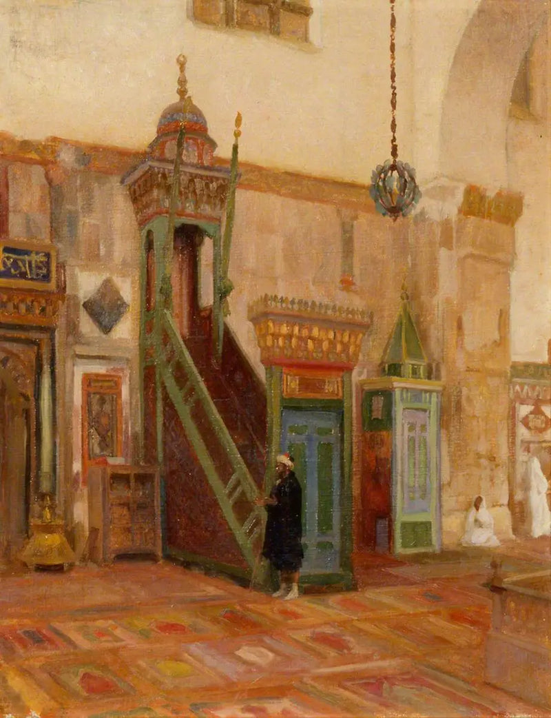 Innenraum einer Moschee oder das Mimbar der Großen Moschee von Damaskus - Frederic Leighton