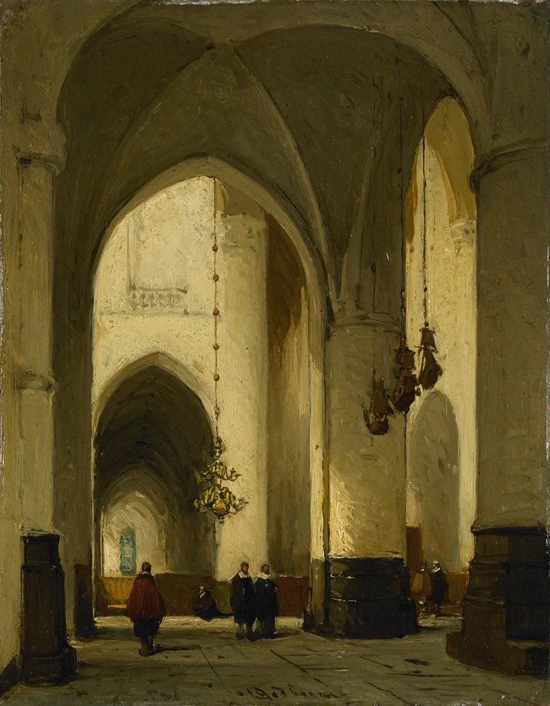Intérieur de la Grote ou Sint Bavokerk à Haarlem - Johannes Bosboom