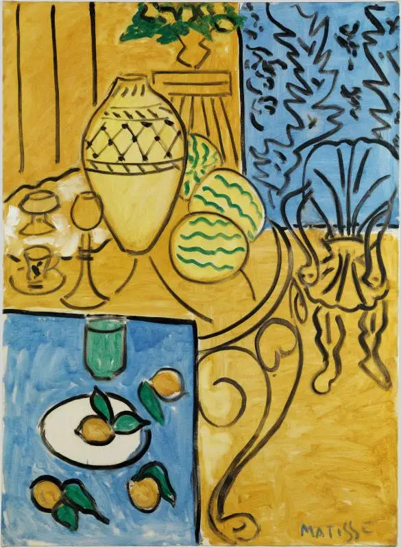 Gelb und Blau Innenraum - Henri Matisse