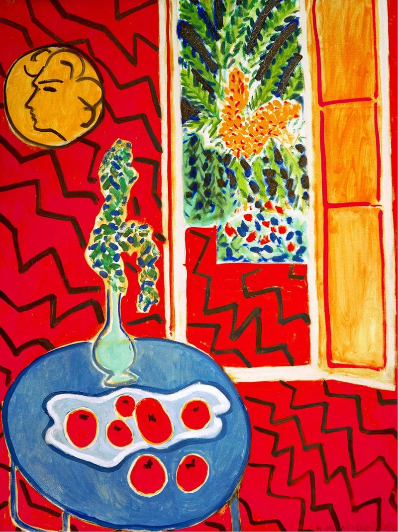 Rotes Innere, Stillleben auf blauem Tisch - Henri Matisse