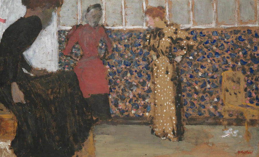 Innenraum, drei Frauen im Gespräch - Édouard Vuillard