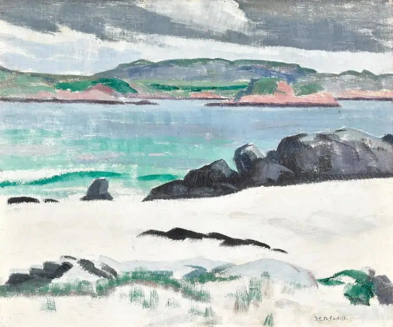 Iona, Kühe Rock und der Ross de Mull - Francis Cadell