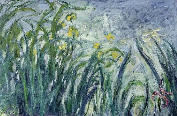 Gelbe und violette Iris - Claude Monet
