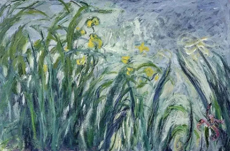 Gelbe und violette Iris - Claude Monet
