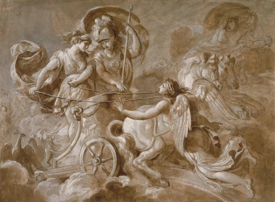 Iris nähert sich Athéna und Hera - Louis Jean François Lagrenée