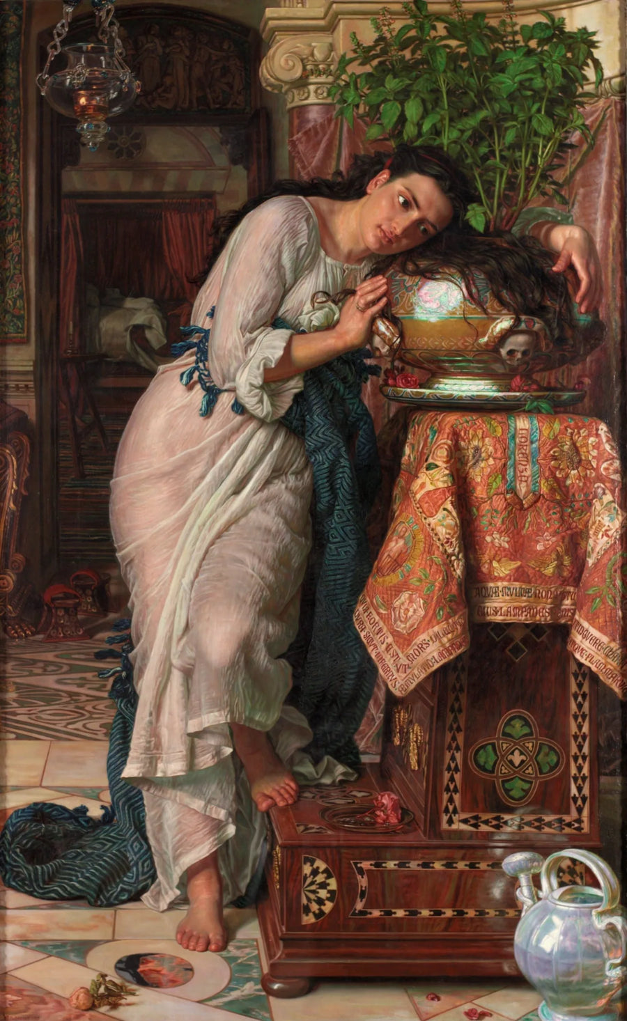 Isabelle und der Basilikumpott - William Holman Hunt